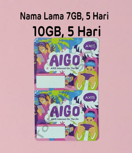 Voucher Kuota Data Axis Aigo 10GB, 5 Hari