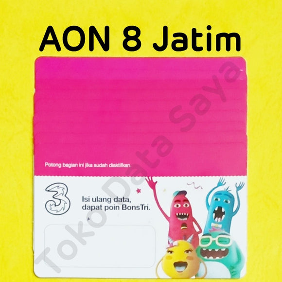 Voucher Kuota Data 3 / Three / Tri AON 8 (12GB)